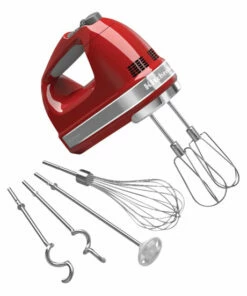 Flash Sale 👏 KitchenAid Artisan 9 Speed Hand Mixer Red 5KHM926AER 🌟