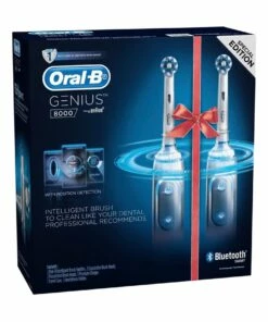 Hot Sale 🔥 Oral-B Genius 8000 Dual Handle Electric Toothbrush White GEN8000DH 😍
