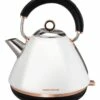 Cheapest ❤️ Morphy Richards Accents Rose Gold/White Traditional Pyramid Kettle 102108 💯