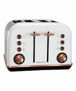 Buy 😀 Morphy Richards Accents 4 Slice Toaster Rose Gold White 242108 👍