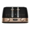Deals 🔔 Sunbeam New York Collection 4 Slice Toaster Black/Bronze TA4440KB ✨