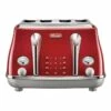 Budget 🧨 Delonghi Icona Capitals Tokyo 4 Slice Toaster Red CTOC4003R ⭐