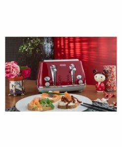 Budget 🧨 Delonghi Icona Capitals Tokyo 4 Slice Toaster Red CTOC4003R ⭐ -Appliances Sales Store 674315200 3 720x928