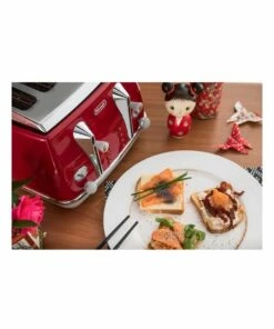 Budget 🧨 Delonghi Icona Capitals Tokyo 4 Slice Toaster Red CTOC4003R ⭐ -Appliances Sales Store 674315200 6 720x928