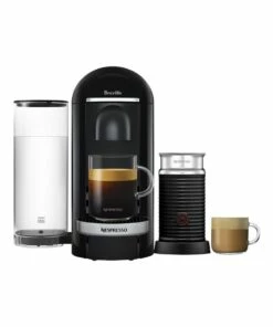Discount β Nespresso by Breville VertuoPlus Black Coffee Machine & Aeroccino3 Milk Frother BNV450BLK π