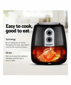 Hot Sale ✔️ Devanti 7L Oil Free Air Fryer - Black 👍 -Appliances Sales Store 745221070 4 720x928