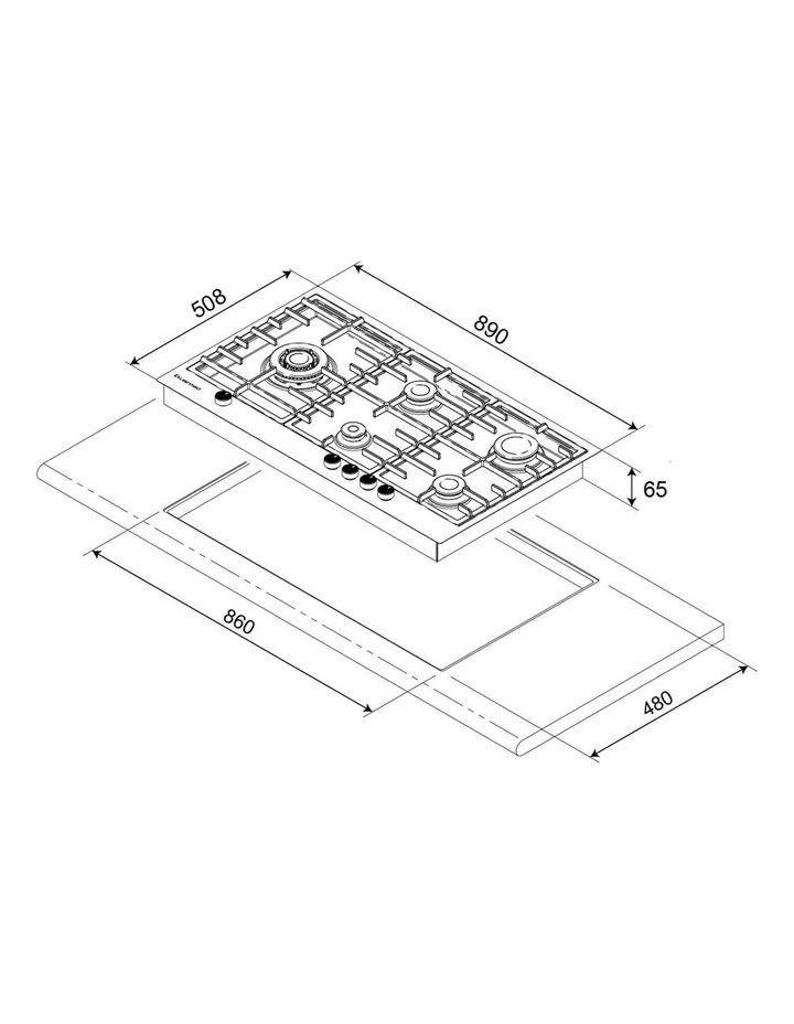 Promo π Kleenmaid 90cm Stainless Steel Gas Cooktop GCT9030 π 3 Promo π Kleenmaid 90cm Stainless Steel Gas Cooktop GCT9030 π - Image 3