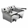 Flash Sale 🛒 Devanti Commercial Electric Deep Fryer Twin Frying Basket Chip Cooker Countertop 🛒