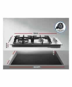 Best deal 🎁 Devanti Gas Cooktop 60cm 4 Burner Ceramic ✨ -Appliances Sales Store 747586720 3 720x928