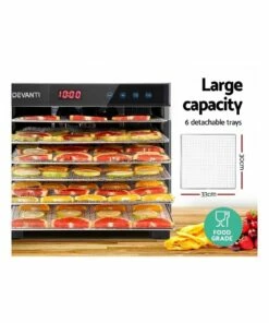 Top 10 🎁 Devanti 6 Trays Commercial Food Dehydrator 😀 -Appliances Sales Store 751737610 4 720x928