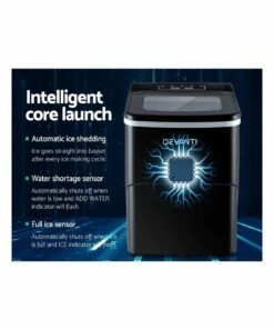 Cheap 🌟 DEVANTi Portable Ice Cube Maker Machine 2L Home Bar Benchtop Easy Quick Black 🎁 -Appliances Sales Store 757080190 4 720x928