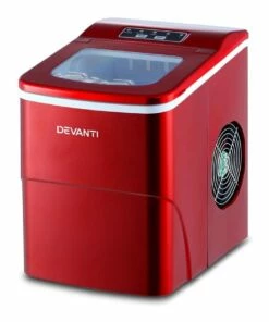Cheap π DEVANTi Portable Ice Cube Maker Machine 2L Home Bar Benchtop Easy Quick Red π