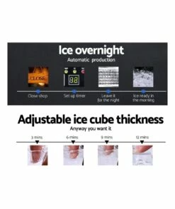 Outlet 🔔 Devanti Stainless Steel Commercial Ice Cube Maker 🎁 -Appliances Sales Store 757081360 6 720x928