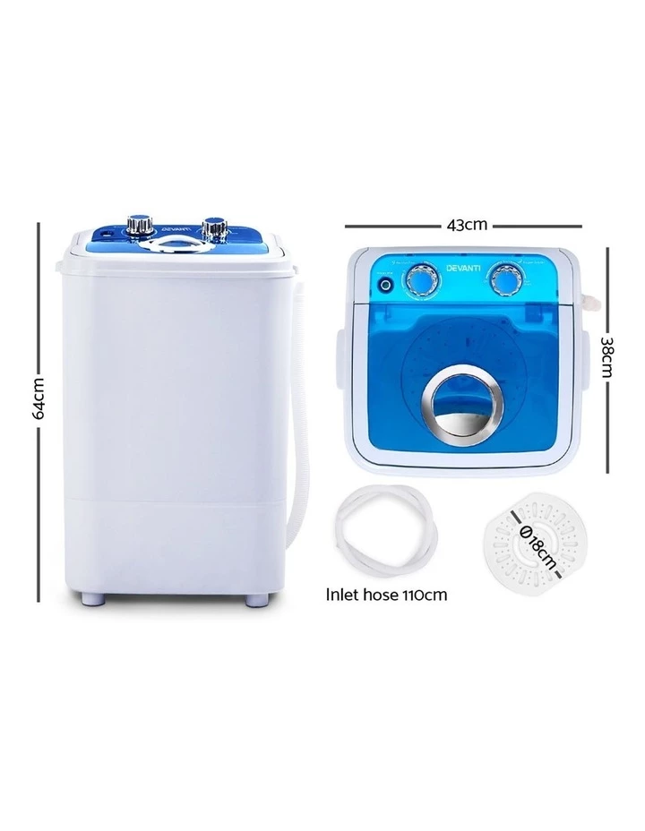 Discount π Devanti 4.6KG Mini Portable Washing Machine π₯ 2 Discount π Devanti 4.6KG Mini Portable Washing Machine π₯ - Image 2