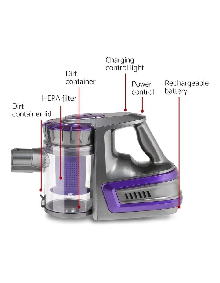 Cheap ⨠Devanti 150W Cordless Stick Vacuum Cleaner Handheld Bagless Vac 2-Speed Grey 𧨠4 Cheap ⨠Devanti 150W Cordless Stick Vacuum Cleaner Handheld Bagless Vac 2-Speed Grey 𧨠- Image 4