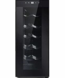 Best deal 🤩 Devanti Wine Cooler 12 Bottle Thermoelectric Chiller Storage Fridge Cellar Black 🌟 -Appliances Sales Store 758134180 3 720x928