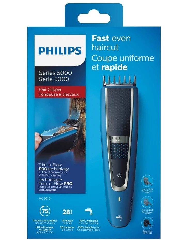 Hot Sale ⭐ Philips Series 5000 Hair Clipper Blue/Black HC5612/15 ✨ 2 Hot Sale ⭐ Philips Series 5000 Hair Clipper Blue/Black HC5612/15 ✨ - Image 2