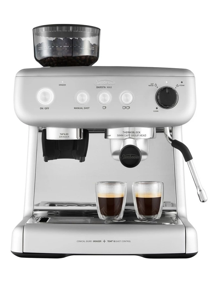 Cheap β¨ Sunbeam Barista Max Espresso Coffee Machine High Gloss Silver EM5300S π₯ 2 Cheap β¨ Sunbeam Barista Max Espresso Coffee Machine High Gloss Silver EM5300S π₯ - Image 2