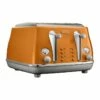 Hot Sale 🔥 Delonghi Icona Capitals Rome 4 Slice Toaster Orange CTOC4003O 🎁