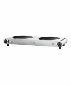 Best Sale π Kambrook Double Electric Hotplate White/ Black KHP120BSS βοΈ