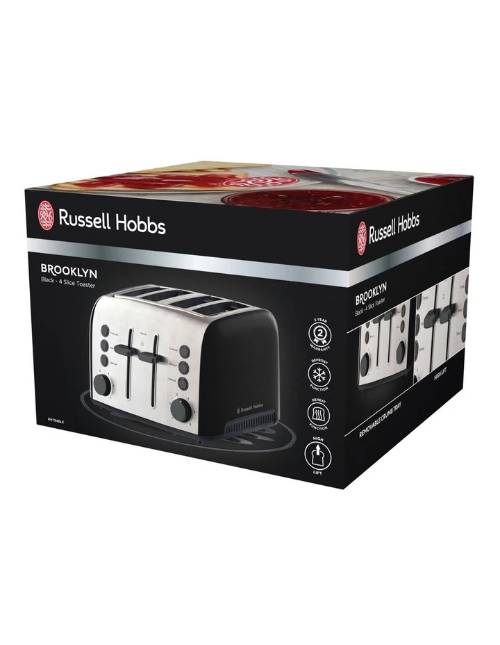 Brand new β Russell Hobbs Brooklyn 4 Slice Toaster Black RHT94BLK π 7 Brand new β Russell Hobbs Brooklyn 4 Slice Toaster Black RHT94BLK π - Image 7