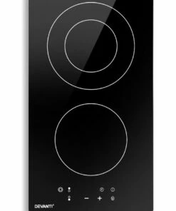 Discount ⭐ Devanti Electric Ceramic Cooktop 30cm Kitchen Cooker Cook Top Hob Touch Control 3-Zones ✨