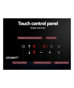 Discount ⭐ Devanti Electric Ceramic Cooktop 30cm Kitchen Cooker Cook Top Hob Touch Control 3-Zones ✨ -Appliances Sales Store 780366970 6 720x928