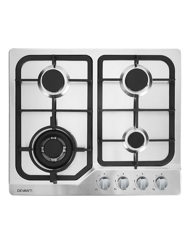 Hot Sale π Devanti Gas Cooktop 60cm Gas Stove Cooker 4 Burner Cook Top Konbs NG LPG Steel π 1 Hot Sale π Devanti Gas Cooktop 60cm Gas Stove Cooker 4 Burner Cook Top Konbs NG LPG Steel π