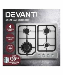 Hot Sale π Devanti Gas Cooktop 60cm Gas Stove Cooker 4 Burner Cook Top Konbs NG LPG Steel π 8 Hot Sale π Devanti Gas Cooktop 60cm Gas Stove Cooker 4 Burner Cook Top Konbs NG LPG Steel π -Appliances Sales Store 780377050 3 720x928