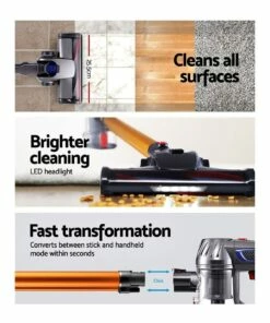 Cheap 🛒 Devanti Handheld Vacuum Cleaner Cordless Stick Handstick Car Vac Bagless 2-Speed LED Headlight 👍 -Appliances Sales Store 780378040 4 720x928