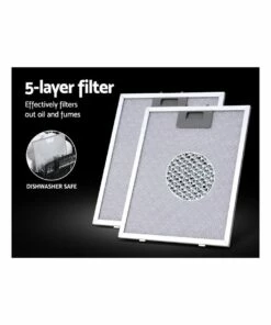 Budget 👏 Devanti Rangehood Range Hood 600mm Filter Included Black Stainless Steel Canopy LED Light Kitc 🔔 -Appliances Sales Store 780389740 4 720x928