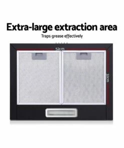 Budget 👏 Devanti Rangehood Range Hood 600mm Filter Included Black Stainless Steel Canopy LED Light Kitc 🔔 -Appliances Sales Store 780389740 5 720x928