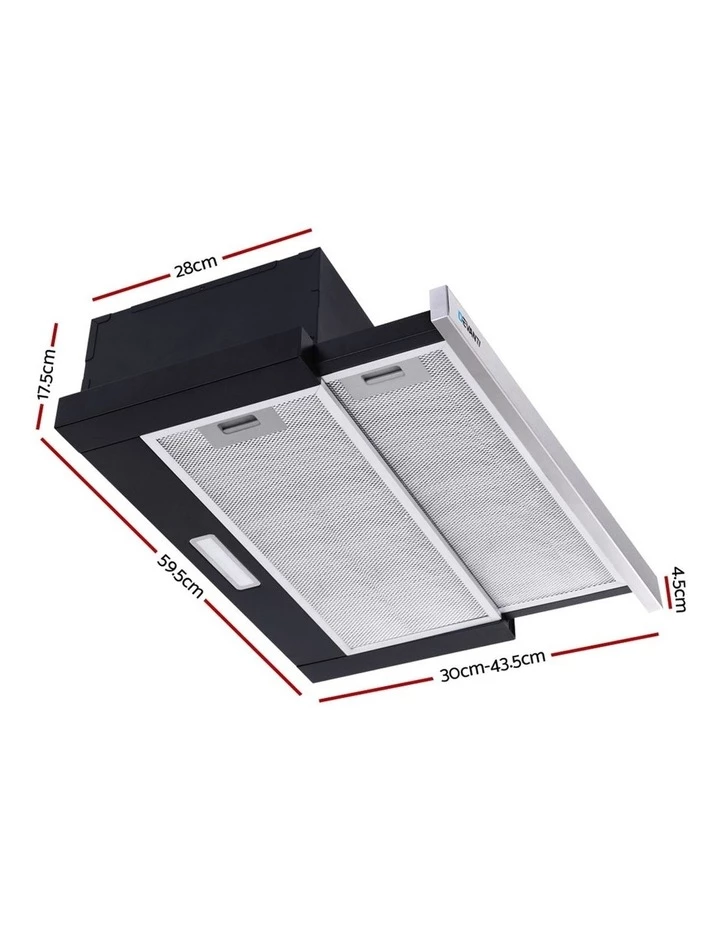 Flash Sale β€οΈ Devanti Rangehood Range Hood Stainless Steel Slide Out Kitchen Canopy 60cm 600mm Black π 2 Flash Sale β€οΈ Devanti Rangehood Range Hood Stainless Steel Slide Out Kitchen Canopy 60cm 600mm Black π - Image 2
