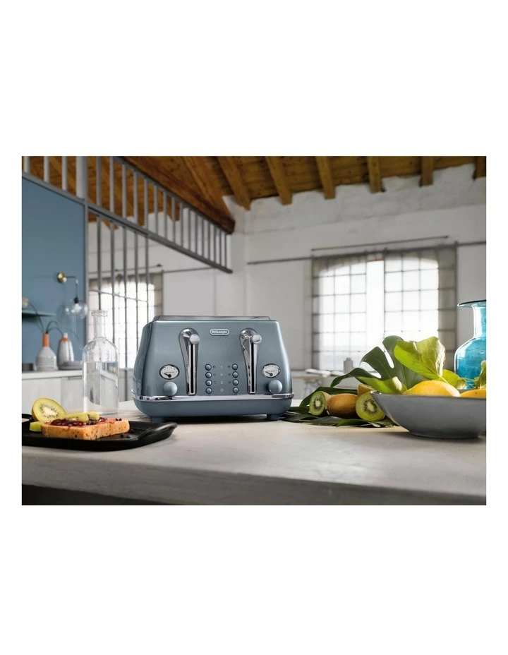 Hot Sale ⌛ Delonghi Icona Metallics 4 Slice Toaster Cobalt Blue CTOT4003AZ ⌛ 6 Hot Sale ⌛ Delonghi Icona Metallics 4 Slice Toaster Cobalt Blue CTOT4003AZ ⌛ - Image 6