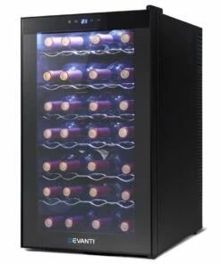 Flash Sale 😀 My Plaza Wine Cooler 28 Bottle Thermoelectric Chiller Storage Fridge Cellar Black 😍