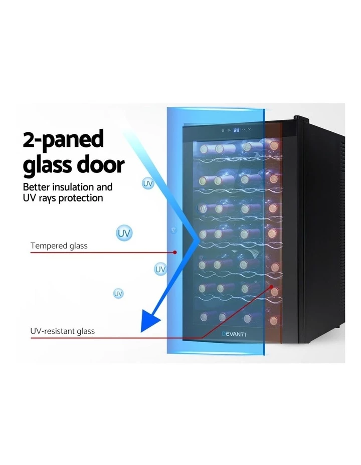 Flash Sale π My Plaza Wine Cooler 28 Bottle Thermoelectric Chiller Storage Fridge Cellar Black π 3 Flash Sale π My Plaza Wine Cooler 28 Bottle Thermoelectric Chiller Storage Fridge Cellar Black π - Image 3