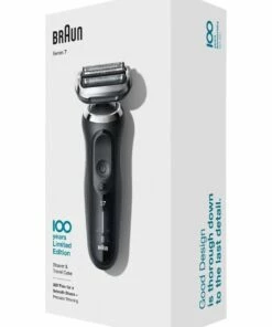 Cheapest 💯 Braun Series 7 Black/Silver Electric Shaver Design Edition with Black Travel Case MBS7 💯