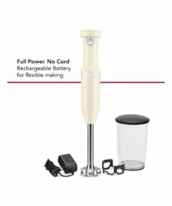 Best Sale 👏 KitchenAid Cordless Variable Speed Hand Blender Almond Cream 5KHBBV83AAC 💯 -Appliances Sales Store 826968610 3 720x928