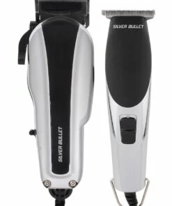 Hot Sale 👏 Silver Bullet Dynamic Duo Black/Silver Clipper & Trimmer Set 👏
