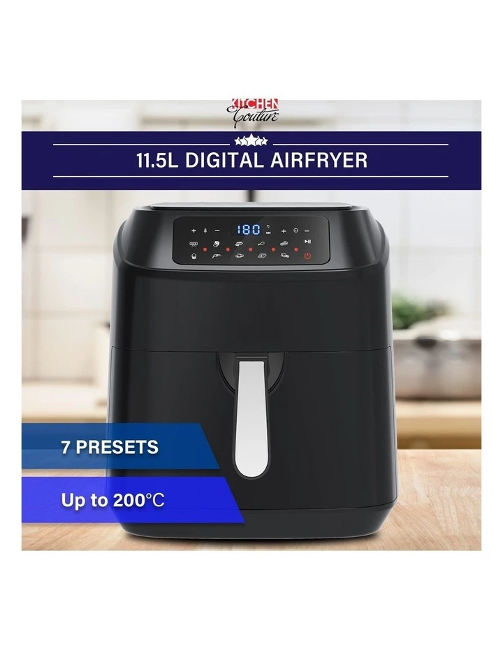 Cheap π₯ Kitchen Couture 11.5 Litre Air Fryer Multifunctional LCD Digital Display Black 𧨠2 Cheap π₯ Kitchen Couture 11.5 Litre Air Fryer Multifunctional LCD Digital Display Black 𧨠- Image 2