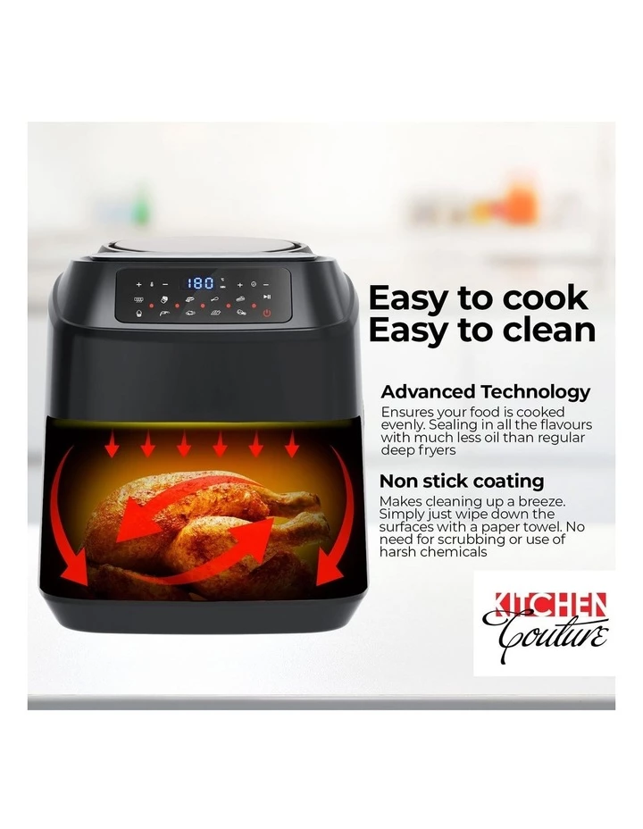 Cheap π₯ Kitchen Couture 11.5 Litre Air Fryer Multifunctional LCD Digital Display Black 𧨠3 Cheap π₯ Kitchen Couture 11.5 Litre Air Fryer Multifunctional LCD Digital Display Black 𧨠- Image 3