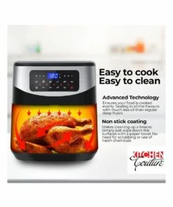 Wholesale 🌟 Kitchen Couture 12 Litre Air Fryer Multifunctional LCD One Touch Display Silver 🤩 -Appliances Sales Store 843647230 3 720x928