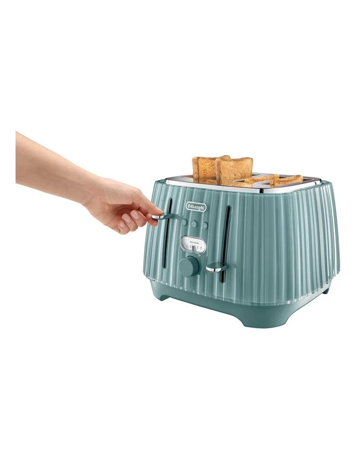 New π Delonghi Ballerina 4 Slice Toaster Laguna Green CTD4003GR π 3 New π Delonghi Ballerina 4 Slice Toaster Laguna Green CTD4003GR π - Image 3