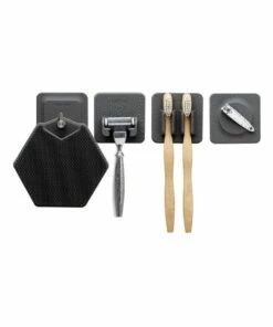 Cheap 𧨠Tooletries Tile Series 4 In 1 Storage Charcoal T0021-0 π§¨