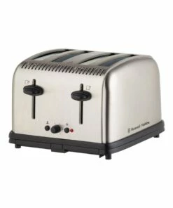 Outlet 😍 Russell Hobbs Classic 4-Slice Toaster Stainless Steel RHT14BRU 🤩