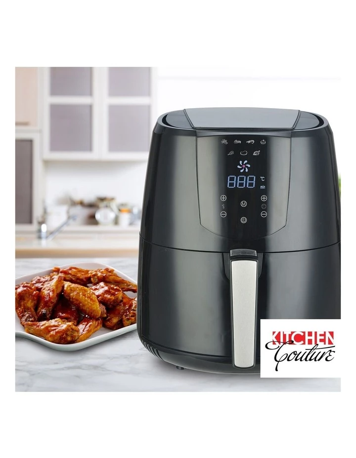 Buy π Kitchen Couture 4.2 Litre Air Fryer Digital Display Black 1400W Healthy Cooker π 5 Buy π Kitchen Couture 4.2 Litre Air Fryer Digital Display Black 1400W Healthy Cooker π - Image 5