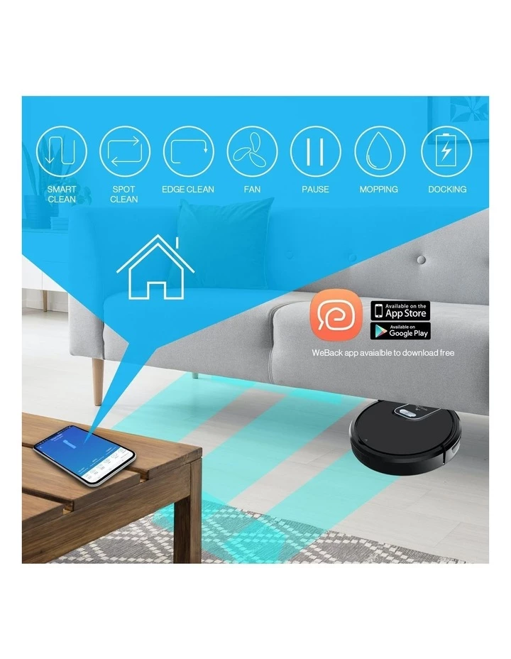 Brand new π MyGenie Robotic Vacuum Cleaner Mop App Control Dry & Wet Auto Robot WI-FI GMAX π 2 Brand new π MyGenie Robotic Vacuum Cleaner Mop App Control Dry & Wet Auto Robot WI-FI GMAX π - Image 2