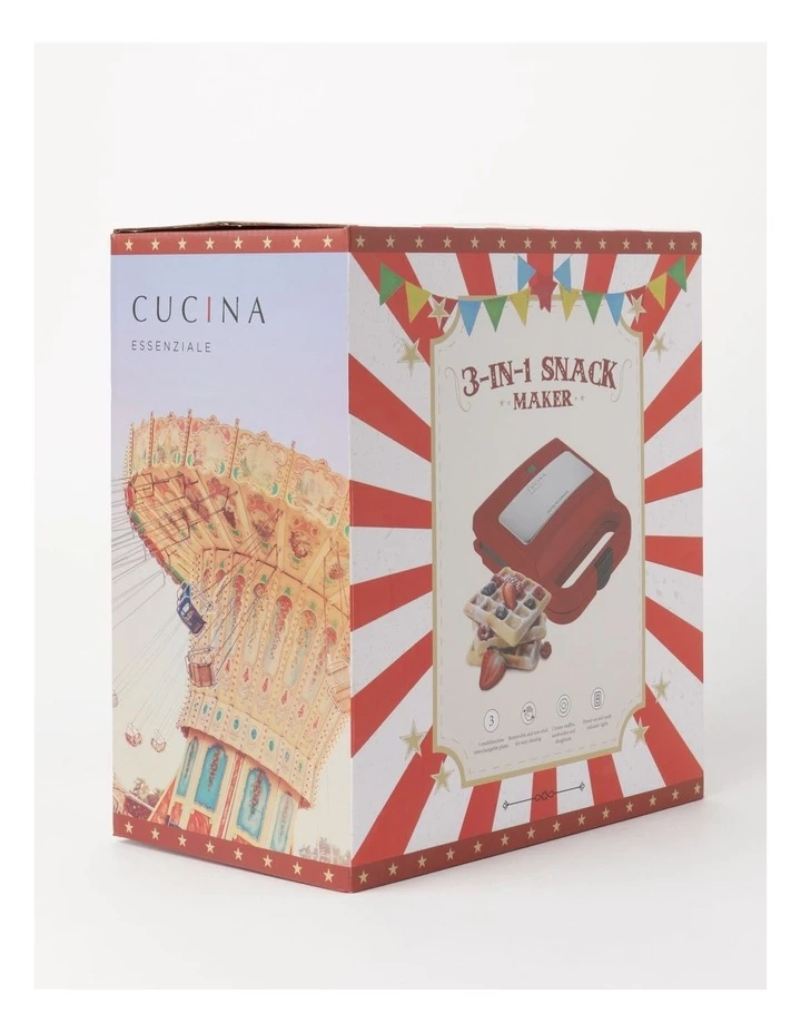 Deals βοΈ Cucina Essenziale 3 in 1 Snack Maker Red CSKM02R π 5 Deals βοΈ Cucina Essenziale 3 in 1 Snack Maker Red CSKM02R π - Image 5