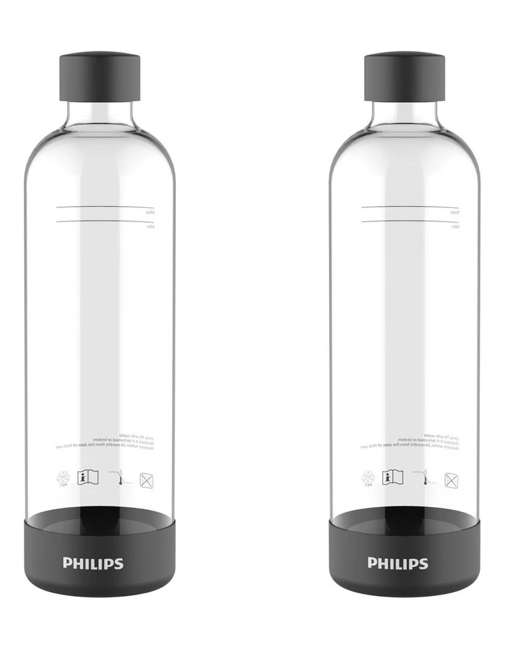 Flash Sale ✔️ Philips Carbonating Bottle 1L Black 2 Pack ⌛ 1 Flash Sale ✔️ Philips Carbonating Bottle 1L Black 2 Pack ⌛