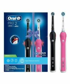 Best Sale ⭐ Oral-B Pro2 His N Hers Dual Handle Electric Toothbrush Black/Pink 4987176075314 ✨